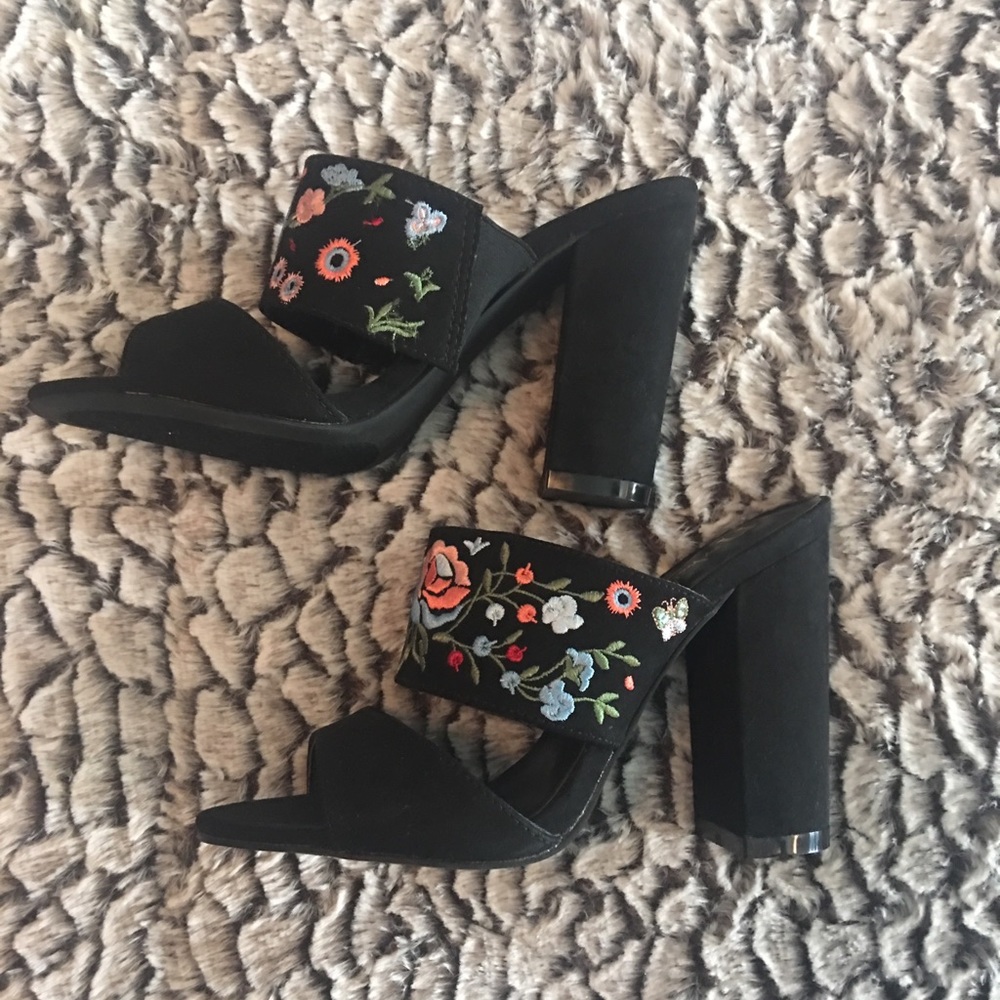 Embroidered heels